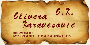 Olivera Karavesović vizit kartica